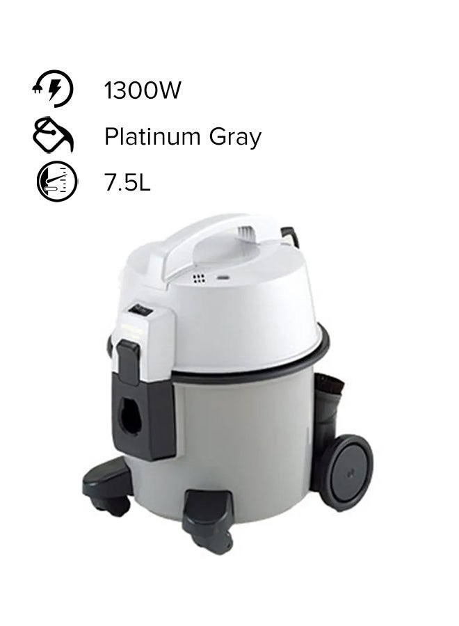 هيتاشي مكنسة كهربائية تعمل بالبخار 7.5 L 1300 W CV 100 رمادي بلاتينيوم - Image 1