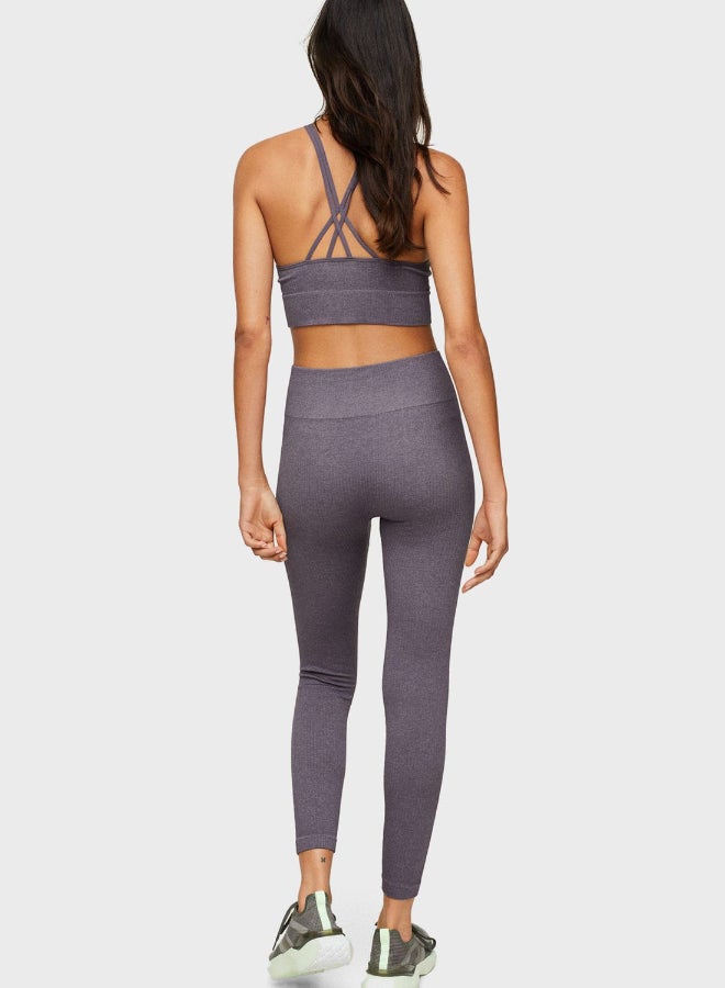 MANGO Plunge Bikini Top Grey  - Image 2