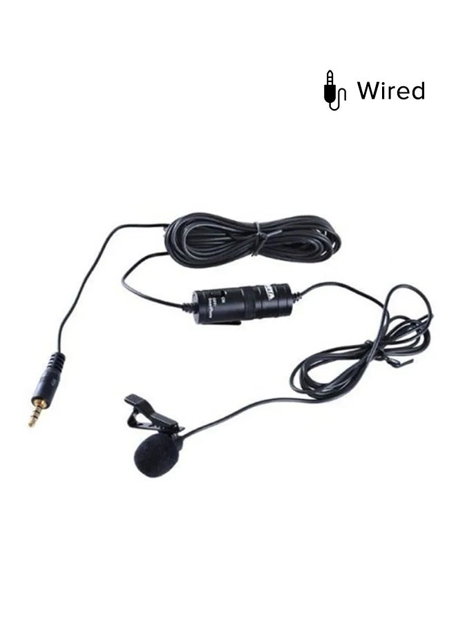 BOYA - By-M1 Lavalier Stereo Clip Microphone BY-M1 Black - Image 1