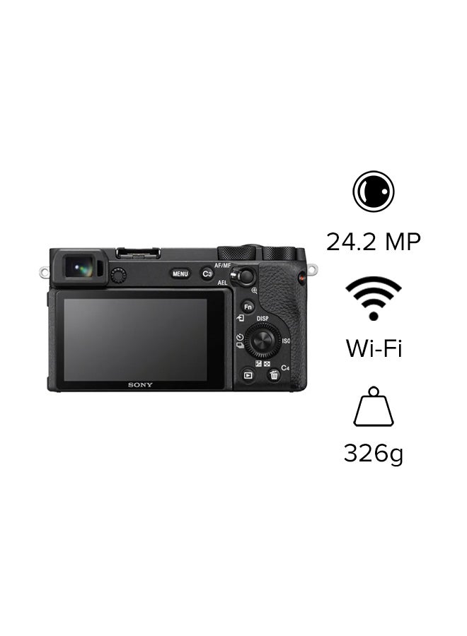 Sony - Alpha 6600 Mirrorless APS C Camera With 18 135 mm Zoom Lens and 0.02 sec. Fast AF, Real Time Eye AF For Human And Animal, 5 Axis In Body Optical Image Stabilisation, 4K HDR HLG, Black, ILCE-6600M - Image 1