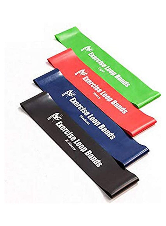 Generic Set Of 4 Levels Exercise Bands Rubber Fitness Resistance Loop Band For For Strength Training 