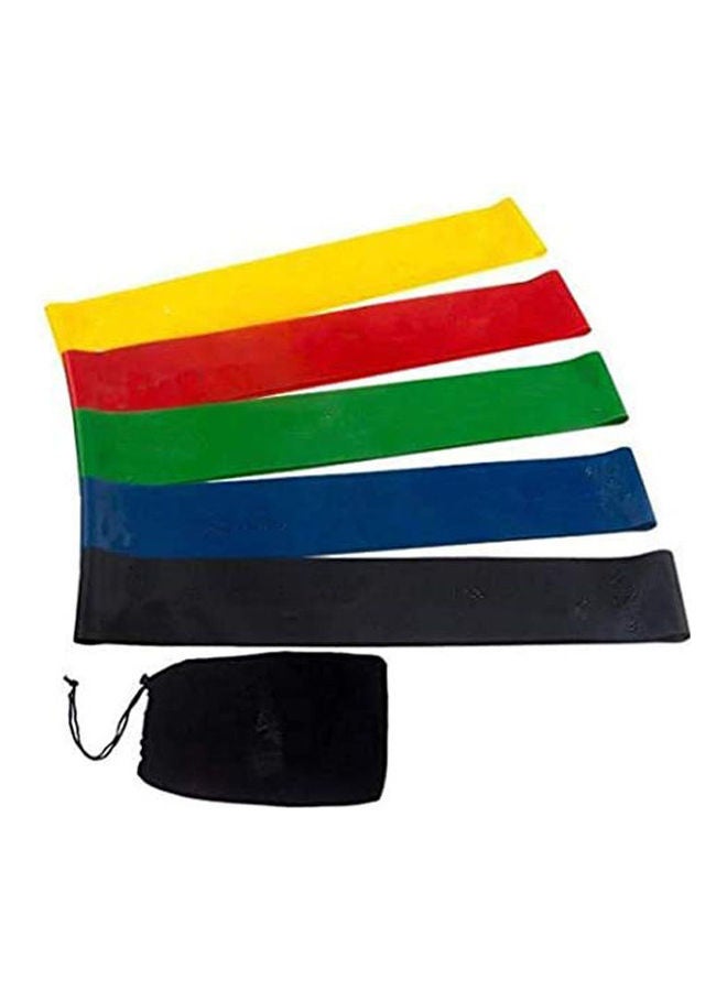 Generic Resistance Loop Exercise Bands For Legs Set Of 5 Premium Quality Exercise Bands With User Manuel Carry Bag 111grams - Image 2