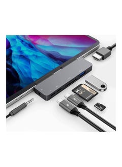 7 in 1 USB Type C Hub Grey