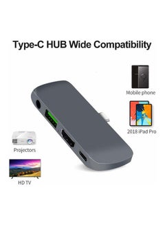 عربست محول 4 في 1 من النوع C إلى 4K HDMI 3.5 ملم لرسو السفن الصوتية لأجهزة Apple iPad Pro/MacBook Pro Air  - Image 2