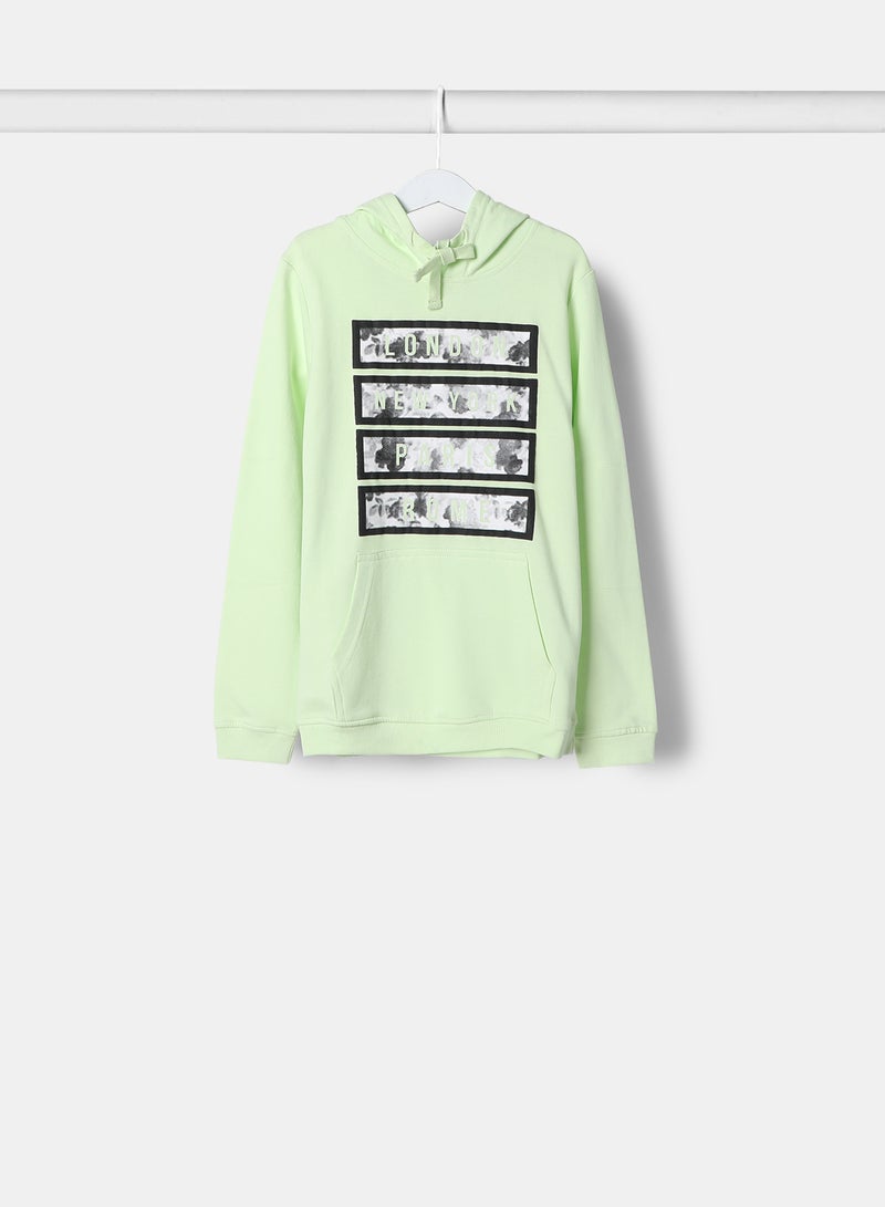 NEON Girls Hoodie Green  - Image 1