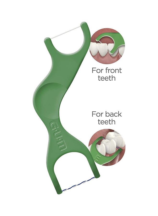 50-Count Dual Technique Flossers white
