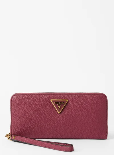 GUESS Downtown Chic Zip Around Wallet Plum