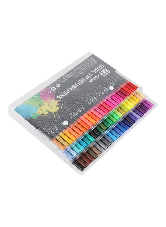 Generic 72-Colour Double Tip Pen Set Multicolour  - Image 1