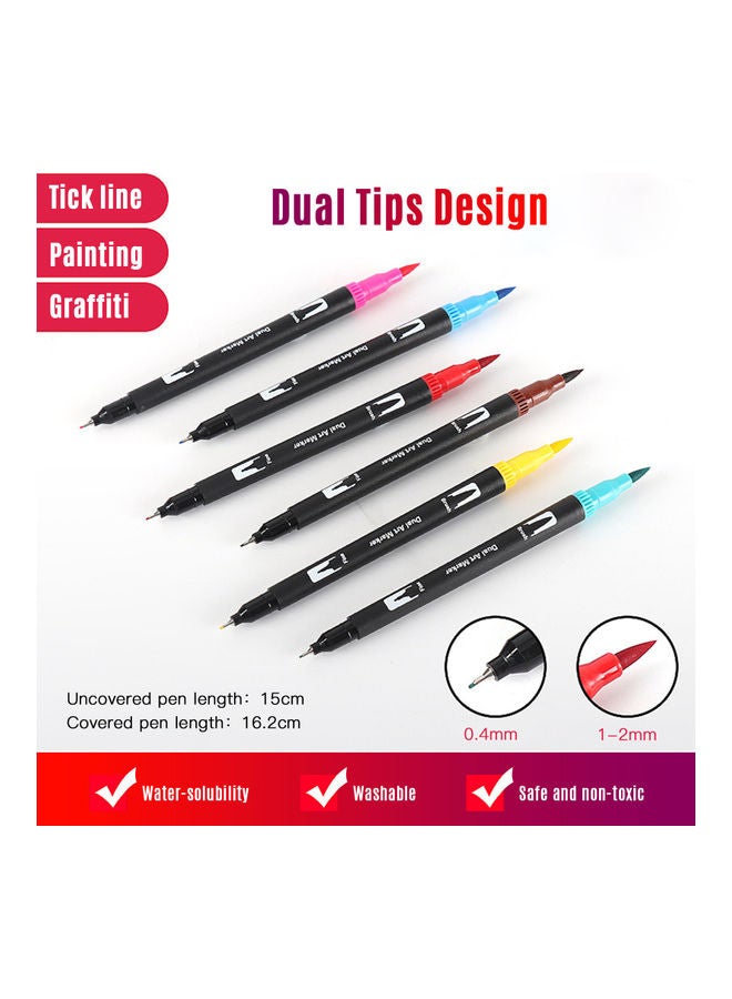 Generic 72-Colour Double Tip Pen Set Multicolour  - Image 4
