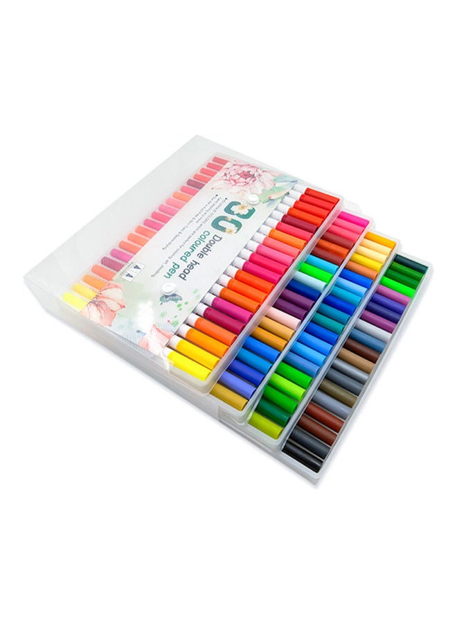 Generic 80-Colour Double Tip Pen Set Multicolour  - Image 1