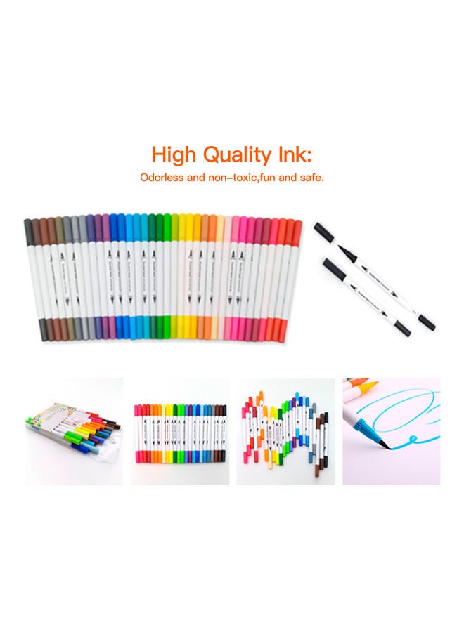 36-Colour Double Tip Pen Set Multicolour