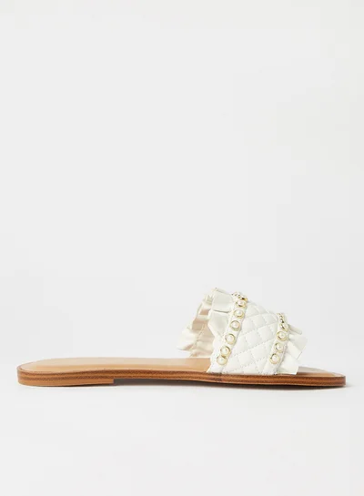 ALDO Arilith Flat Sandals White