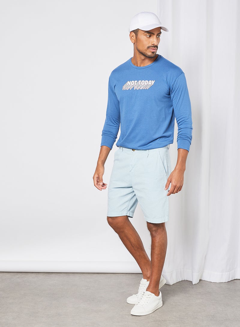 قوة تيشيرت كاجوال بأكمام طويلة وفتحة رقبة مستديرة مزين بطباعة رسوم متحركة طباعة كحلي - Image 2