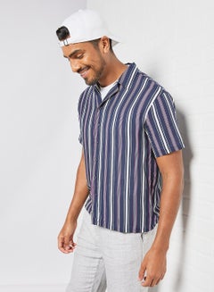 Navy/White/Purple Stripe