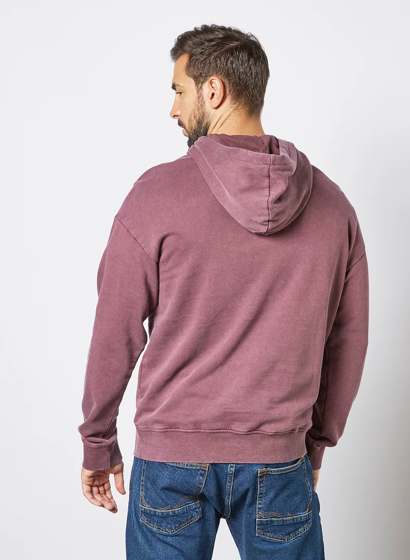 JACK & JONES Drawstring Hoodie Purple