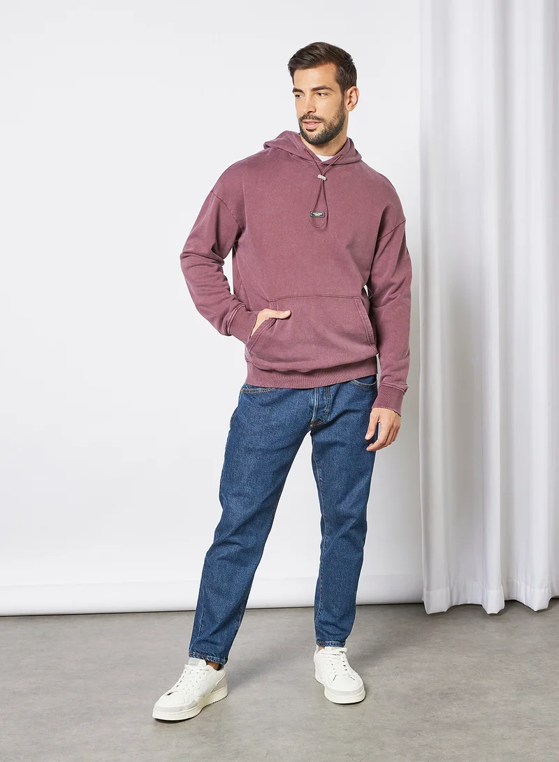 JACK & JONES Drawstring Hoodie Purple