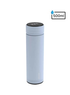 porodo Vacuum Insulated Anti-slip Designed Smart Flask With LCD Screen Temperature Display Blue 500ml  - Image 1