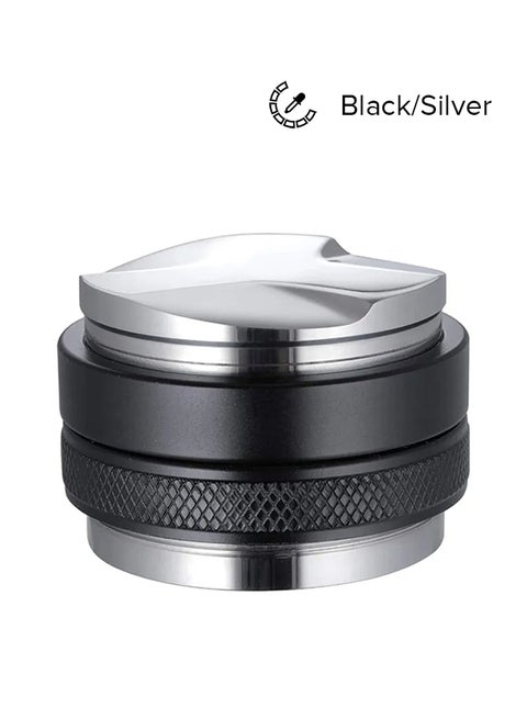 Espresso 2 In 1 Coffee Distributor And Tamper Black/Silver 53mm