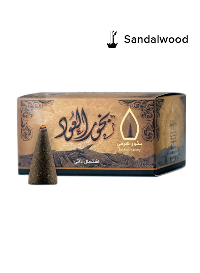 سدر الخليج للعطور - بخور العود بتصميم هرمي بني 50جرام - Image 1