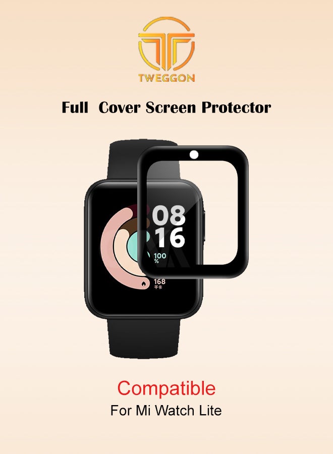 TWEGGON - Full Cover Screen Protector 3 pcs For Mi Watch Lite Black/Clear - Image 1