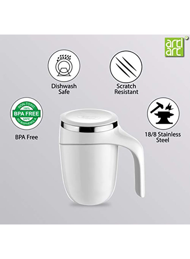 Stainless Steel Spill Proof Travel Mug With Flip Top Lid White - v1635577743/N51284756A_3