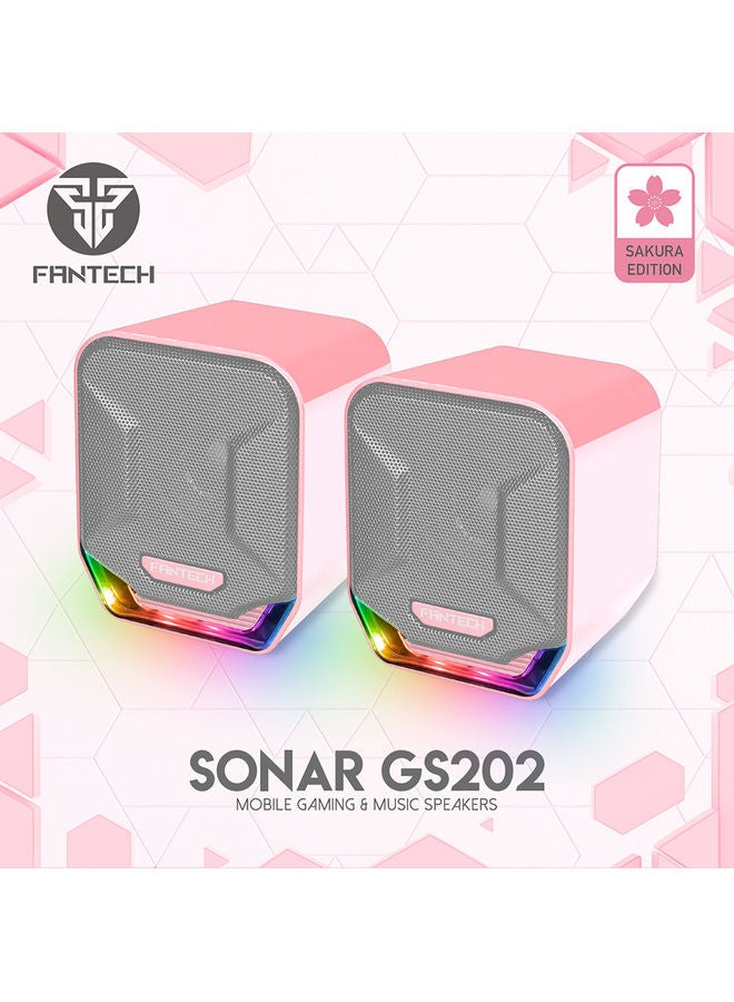 FANTECH - Sonar GS202 Sakura Mobile Gaming And Music Wired Speakers - Image 1