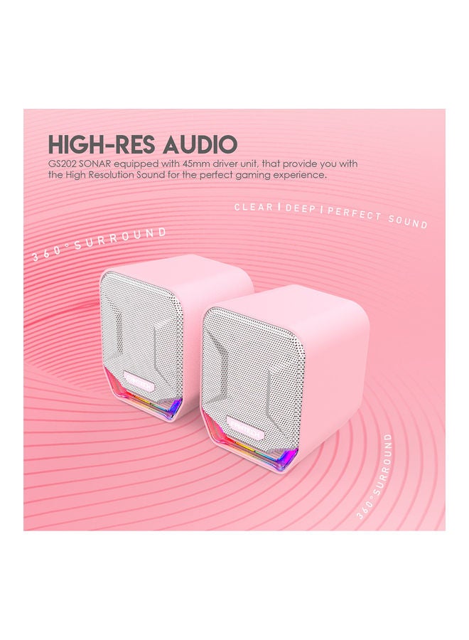 FANTECH - Sonar GS202 Sakura Mobile Gaming And Music Wired Speakers - Image 1