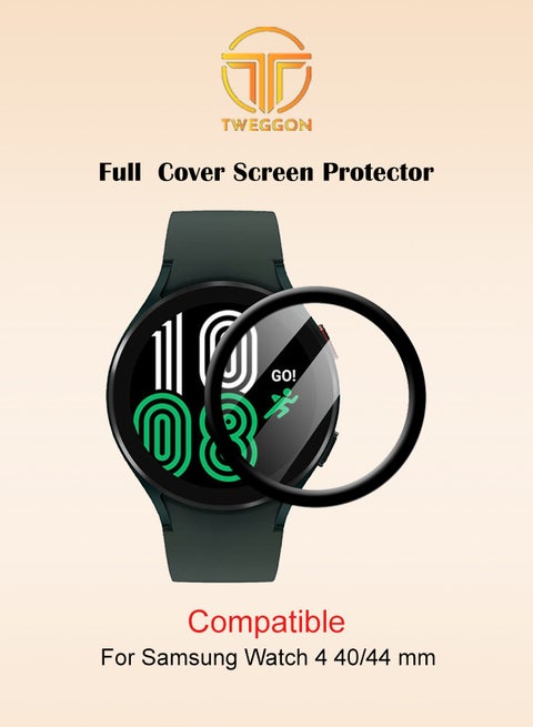 Samsung  Watch 5 & 4 (40mm) Full Cover Screen Protector 3pcs Black/Clear