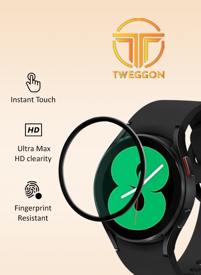 Samsung  Watch 5 & 4 (40mm) Full Cover Screen Protector 3pcs Black/Clear