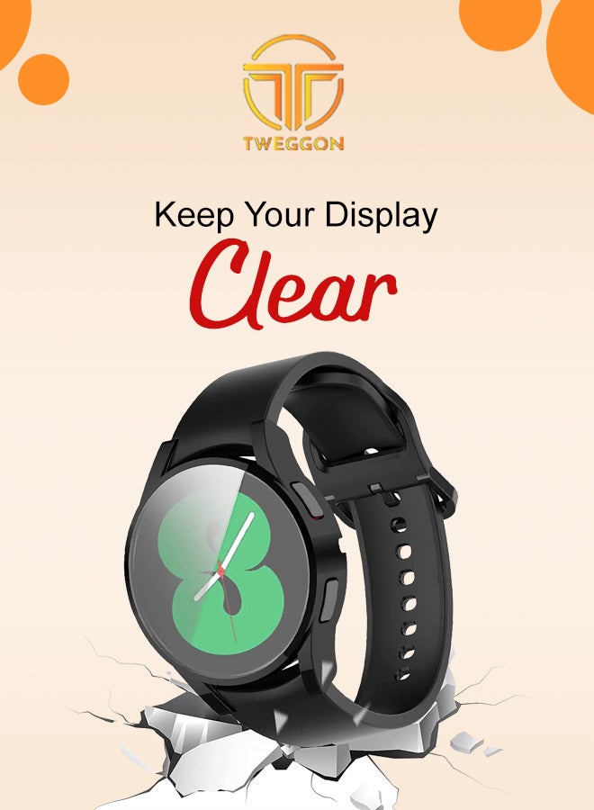 Samsung  Watch 5 & 4 (40mm) Full Cover Screen Protector 3pcs Black/Clear