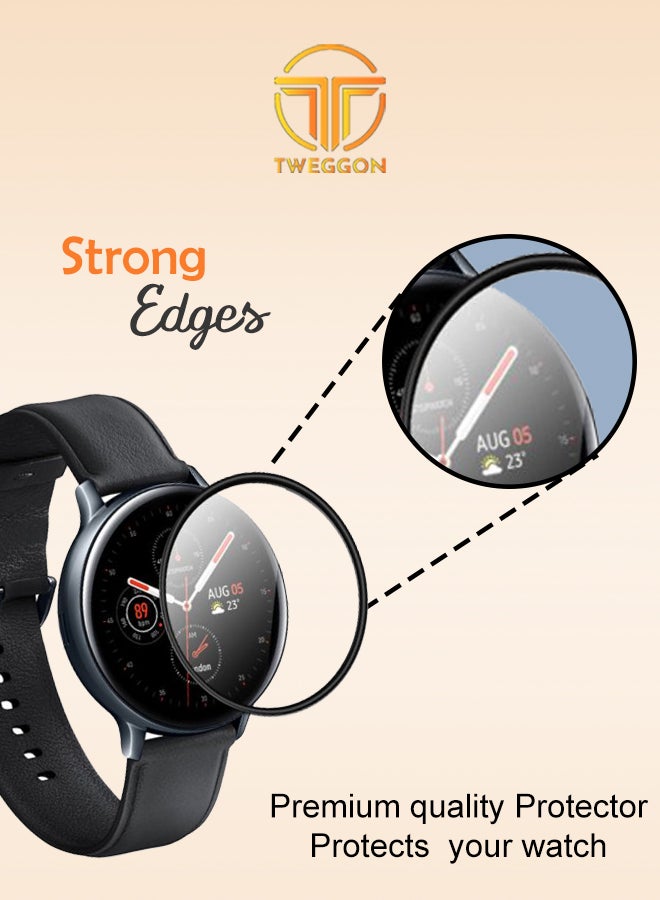 Samsung  Watch 5 & 4 (40mm) Full Cover Screen Protector 3pcs Black/Clear