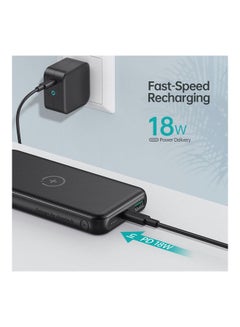 CHOETECH 10000.0 mAh USB-C Portable Wireless Power Bank With Fast Charging Function For Qi Enable Smart Phones Black  - Image 5