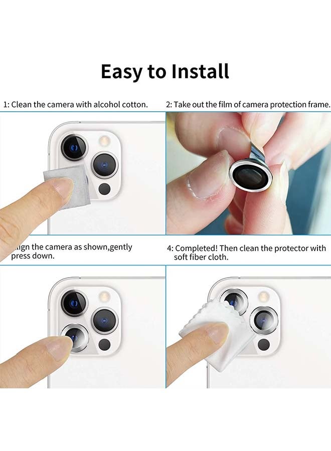 AMTCO Anti-Glare Camera Glass Protector For Apple iPhone 13 Pro/Pro Max Silver  - Image 4