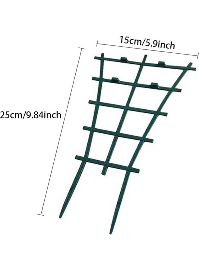 ماركة غير محددة 3-Piece Garden Trellis Plastics Superimposed Climbing Plants Support Green 25.00x1.50x15.00cm  - Image 4