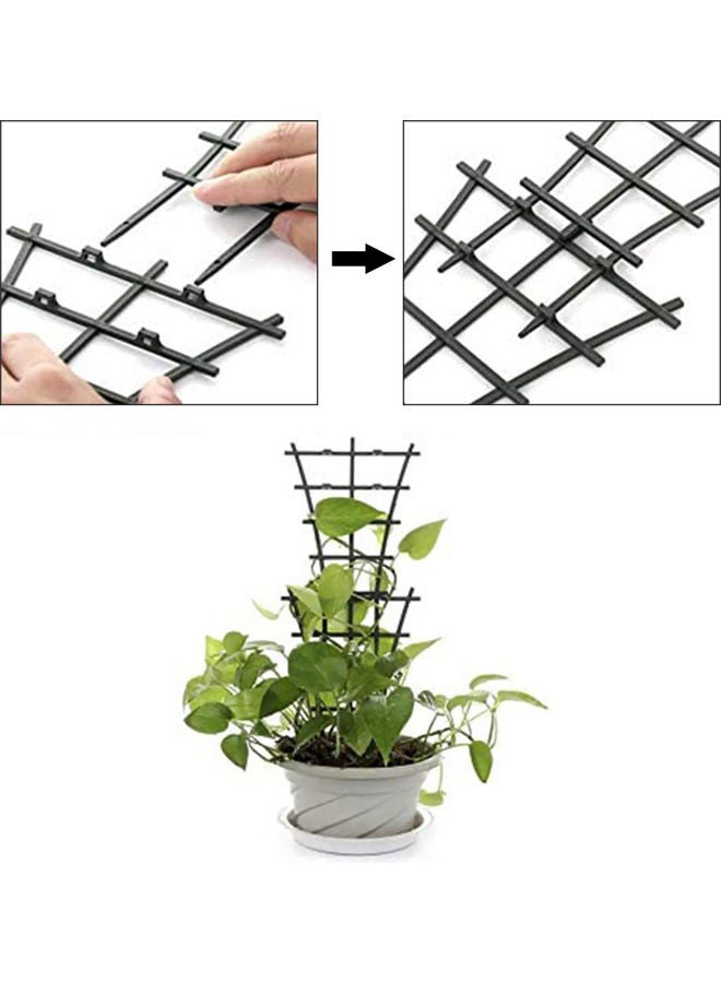 ماركة غير محددة 3-Piece Garden Trellis Plastics Superimposed Climbing Plants Support Green 25.00x1.50x15.00cm  - Image 5