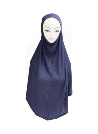 Solid Pattern Hijab Dark Blue