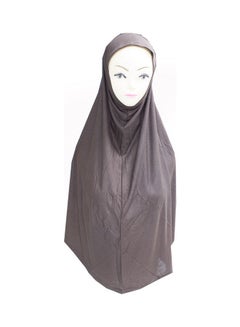 Solid Pattern Hijab Dark Brown