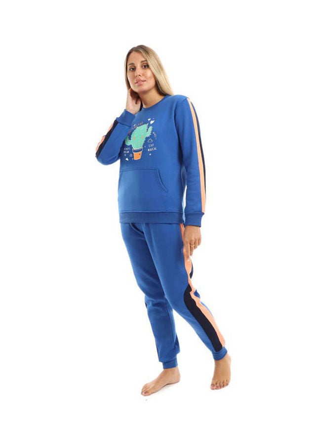 Caesar - Training Suit With Pockets Printed Cactus Blue - Image 1
