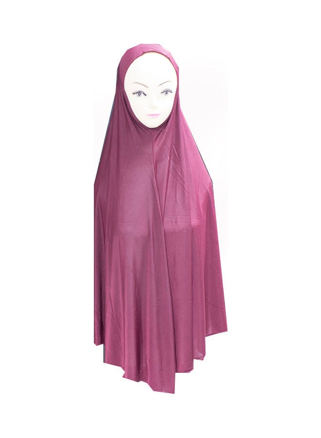 SD - Solid Pattern Hijab Red - Image 1