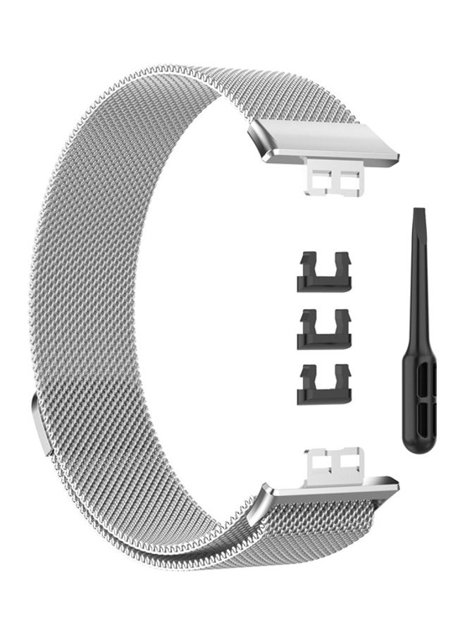 FITME - Milanese Replacement Band For Huawei Watch Fit Silver - Image 1