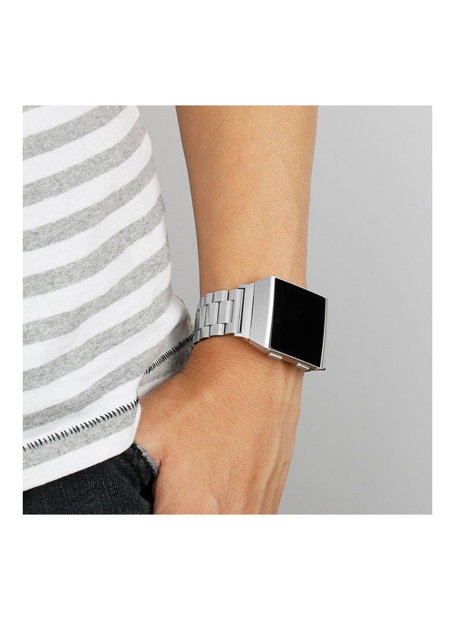 FITME Metal Replacement Band For Fitbit Ionic Silver - Image 4