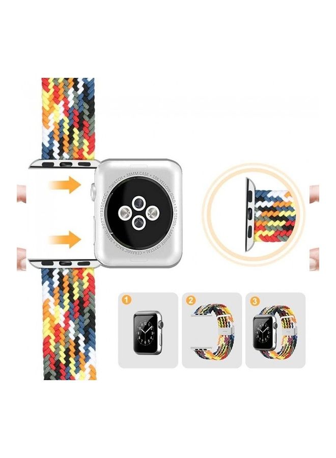 MARGOUN Adjustable Solo Loop Band With Buckle For Apple Watch 42/44/45mm Multicolor  - Image 2