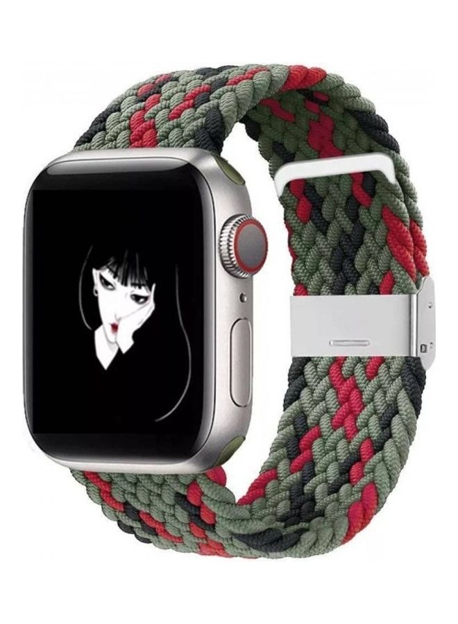 Adjustable Solo Loop Band With Buckle For Apple Watch 38/40/41mm Green/Red/Black