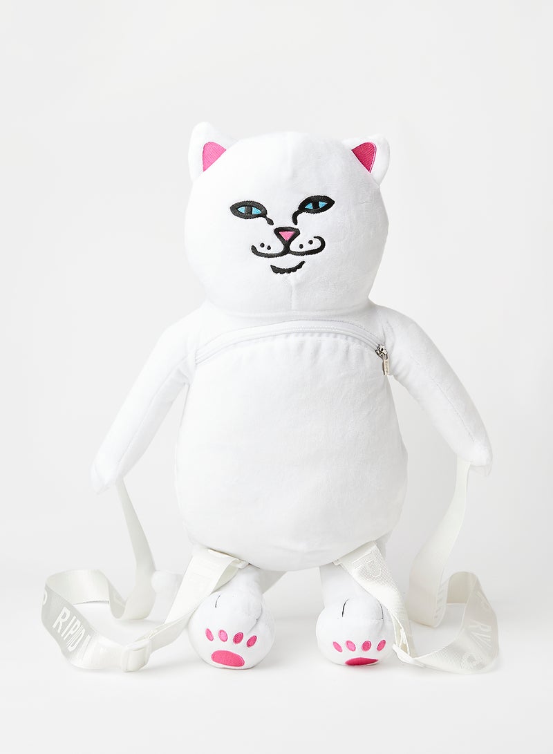 RIP N DIP Lord Nermal Plush Backpack White - Image 1
