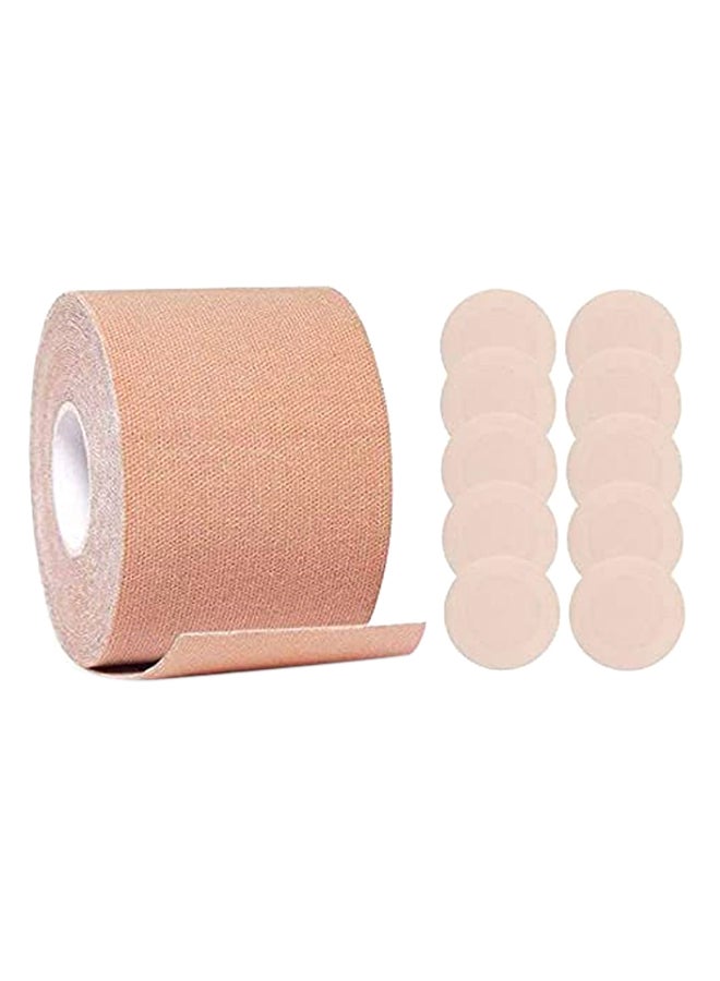 Bra A-E Cup With Nipple Cover Pasties Beige  - Image 1