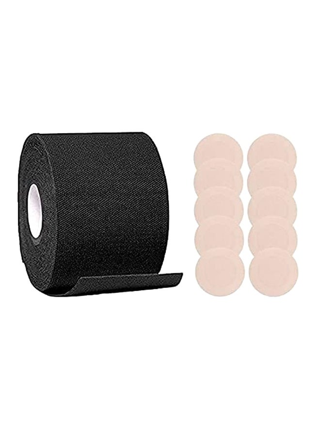 Bra A-E Cup With Nipple Cover Pasties Beige/Black - Image 1