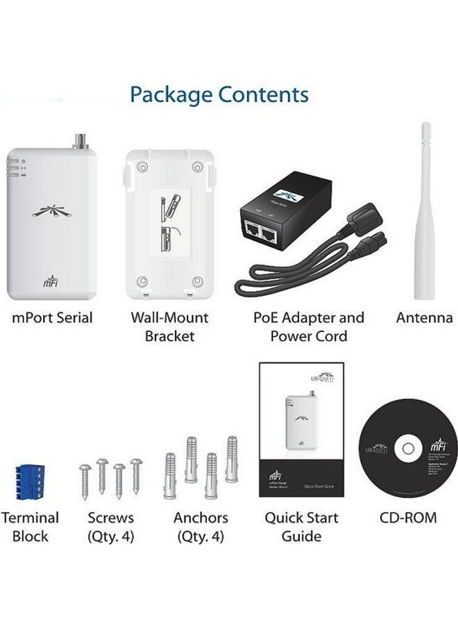 UBIQUITI mPort-S, Mport Serial IP Gateway Device For MFI Networks White  - Image 5
