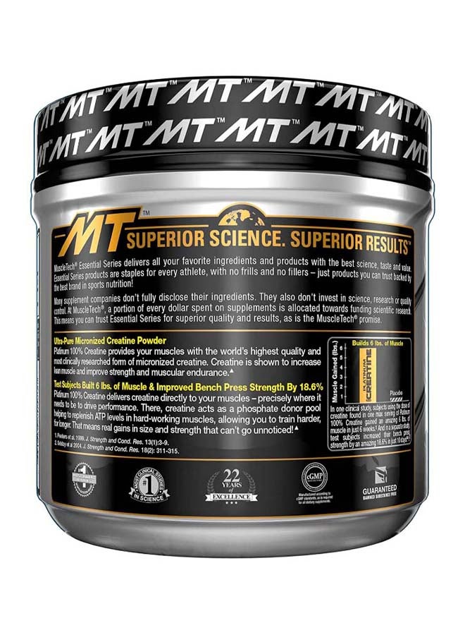 MuscleTech - Essential Series, Platinum 100% Creatine, Unflavored 400g - Image 1