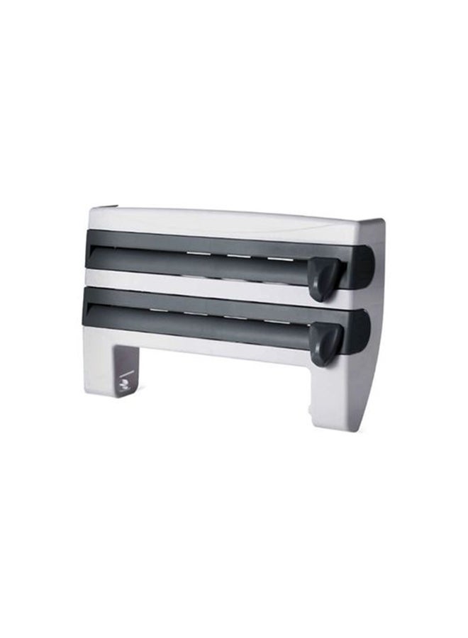 SAPU Wall-Mounted Kitchen Cling Film Storage Rack White/Grey 39x10x24cm - Image 1