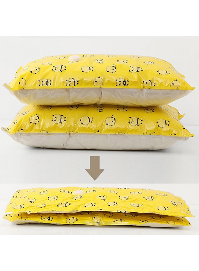 SAPU 7-Piece Vacuum Storage Bag Set With Hand Pump Yellow/Black 80 x 60cm - Image 2